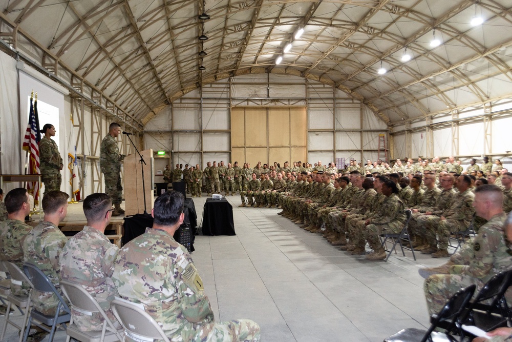 Basic Leader Course graduation at Camp Buehring, June 2023