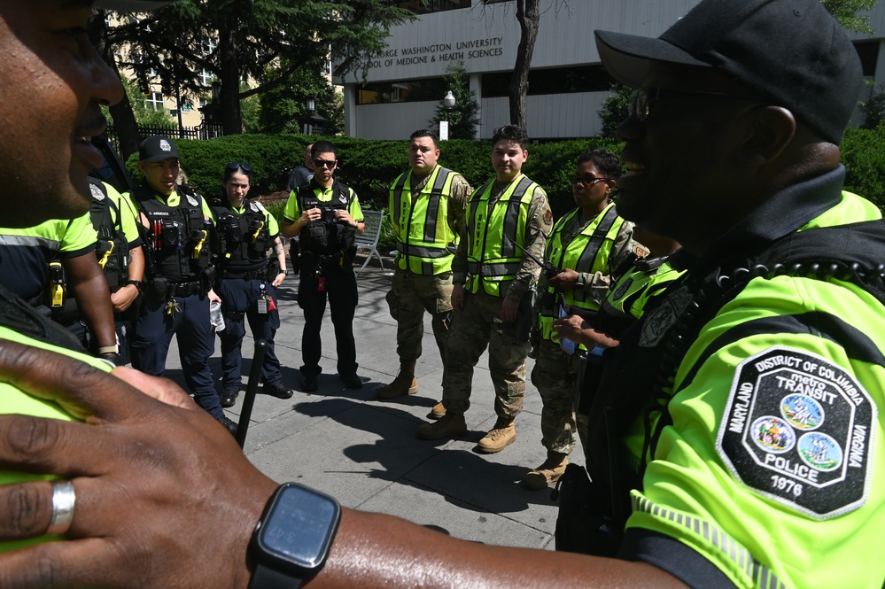 DC Guard supports Metropolitan and Metro Transit Police during 4th of July celebrations