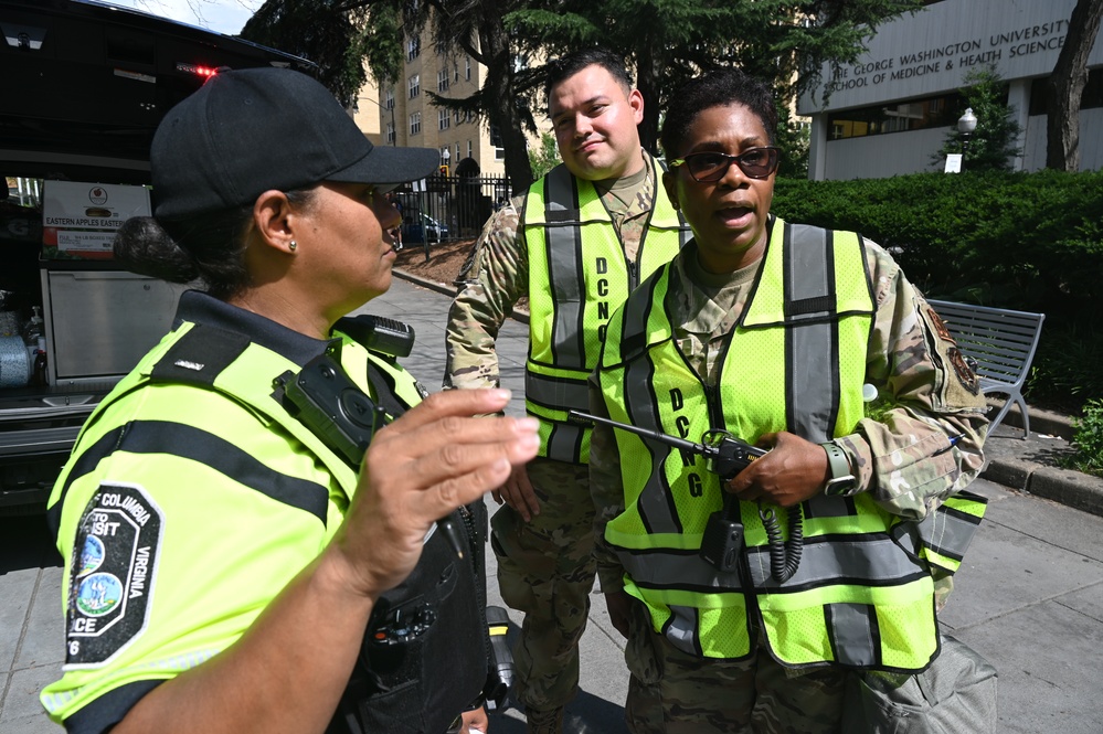 DC Guard supports Metropolitan and Metro Transit Police during 4th of July celebrations