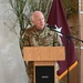 Brig. Gen. E. Darrin Cox, commander, Medical Readiness Command, West, addresses the audience during the Carl R. Darnall Army Medical Center change of command June 29.