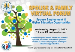 Spouse employment, higher education family forum set for Aug. 2