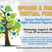 Spouse employment, higher education family forum set for Aug. 2