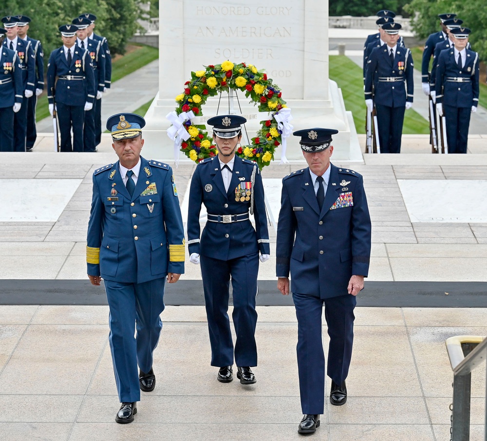 Romania Lt. Gen. Pană wreath laying at the Tomb of the Unknown Soldier