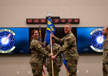 609th Air Communications Squadron conducts a change of command ceremony