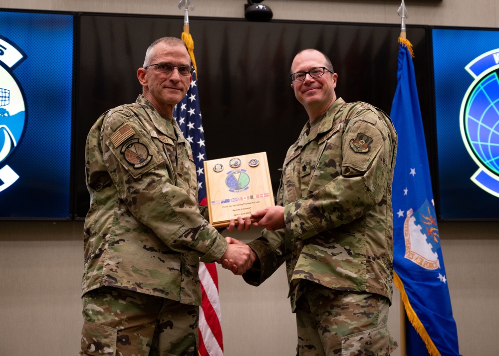 727th Expeditionary Air Control Squadron &quot;Kingpin&quot; conducts change of command ceremony