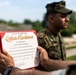 U.S. Marine husband and wife are promoted to sergeant per the Commandant's Retention Program