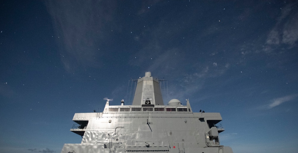 USS New York Sails through Bermuda Triangle