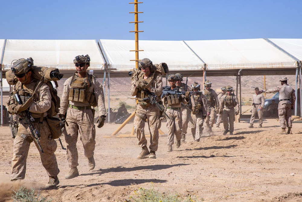 U.S. Marines conduct squad maneuver drills during Intrepid Maven 23.4