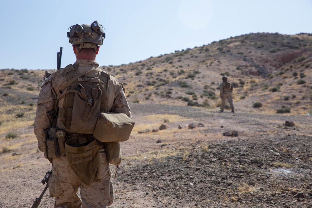 U.S. Marines conduct squad maneuver drills during Intrepid Maven 23.4