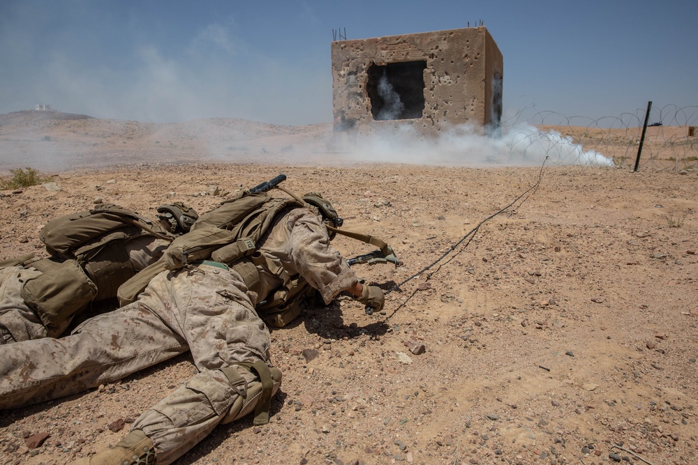 U.S. Marines conduct squad maneuver drills during Intrepid Maven 23.4