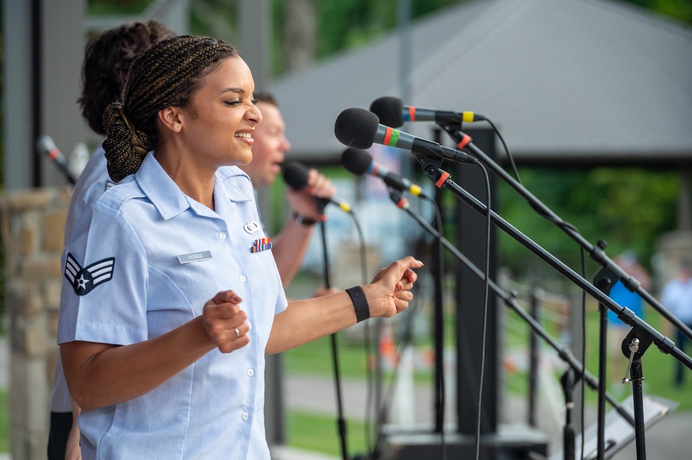Air National Guard Band of the South and Midwest play in Maryville, Tennessee