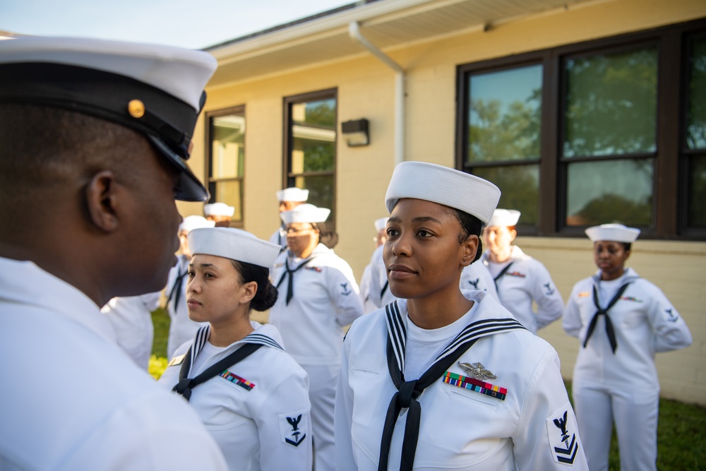 NMOTC Dental Hygiene program conducts Uniform Dress White Inspection