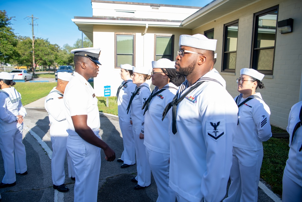 NMOTC Dental Hygiene program conducts Uniform Dress White Inspection