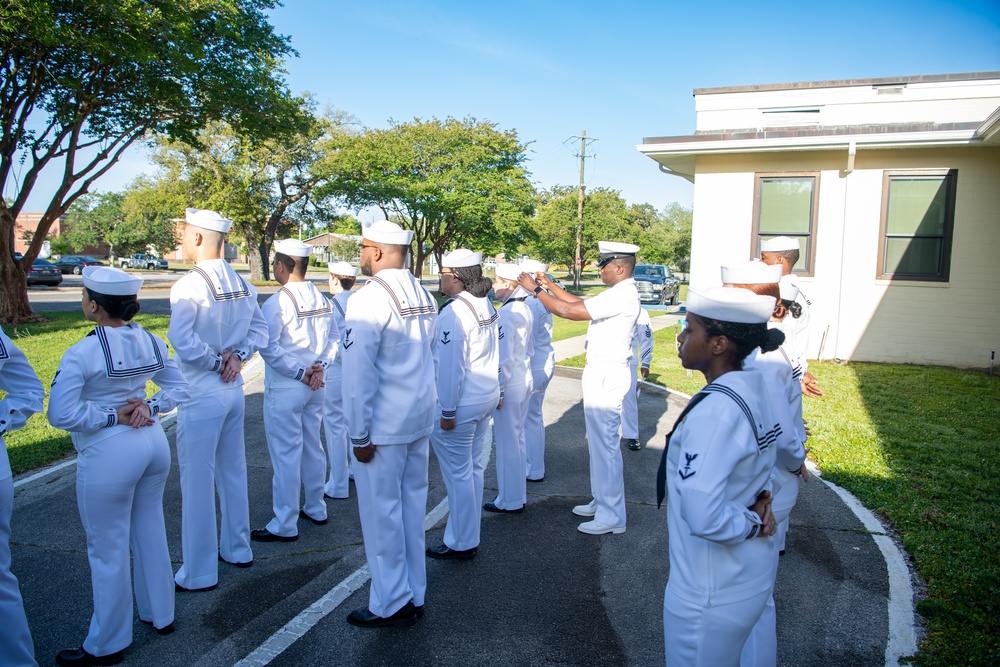 NMOTC Dental Hygiene program conducts Uniform Dress White Inspection