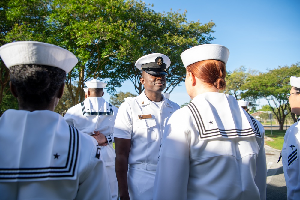 NMOTC Dental Hygiene program conducts Uniform Dress White Inspection