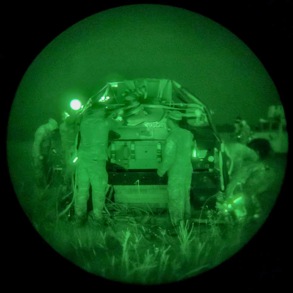 XVIII Airborne Corps Soldiers Conduct Night Jump