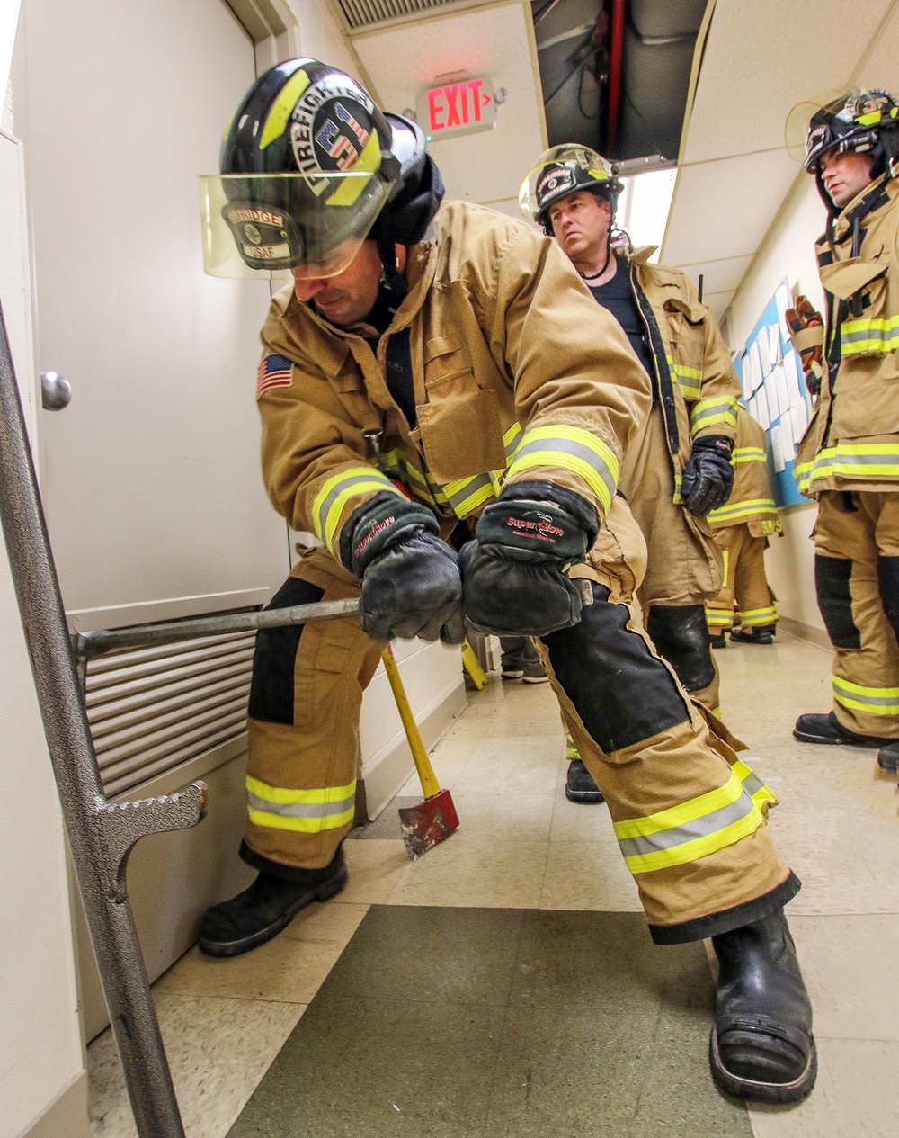 Selfridge Firefighters Train in Realistic Scenarios Inside Hangar Under Demolition