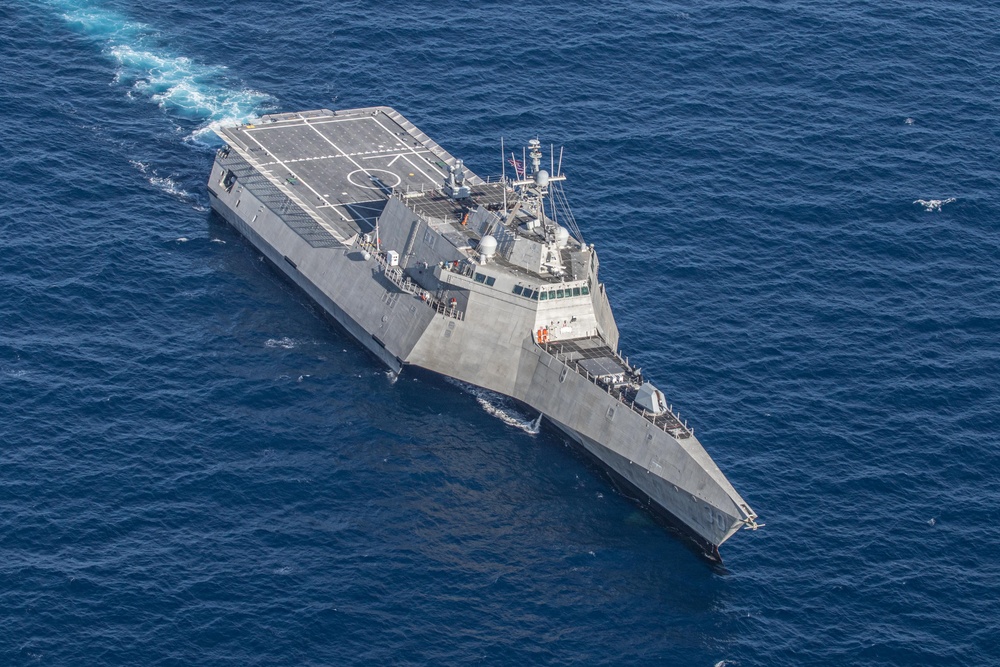 USS Canberra (LCS 30) At Sea