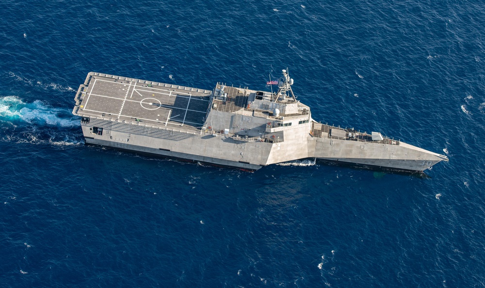 USS Canberra (LCS 30) At Sea