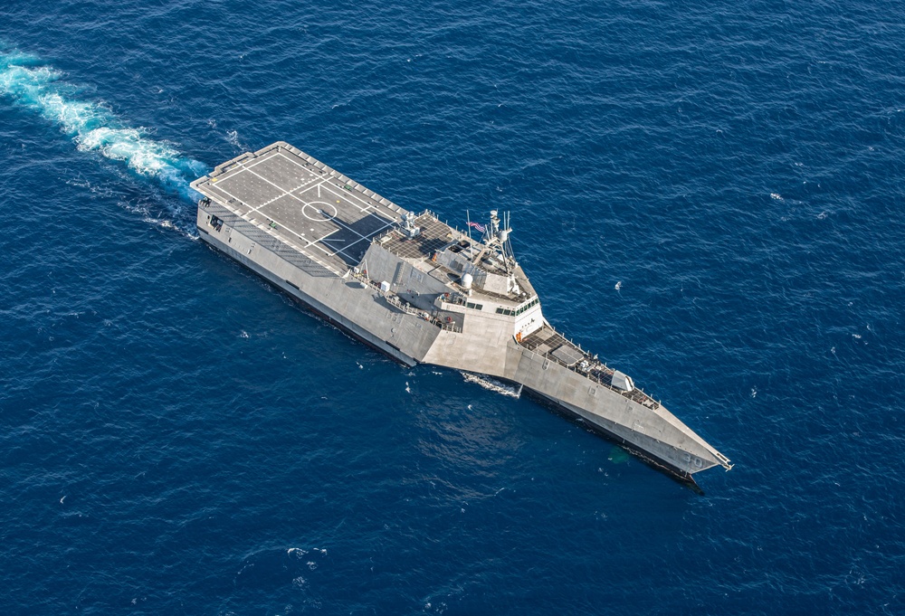 USS Canberra (LCS 30) At Sea