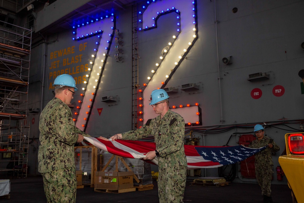 Abraham Lincoln Sailors and their families celebrate Fourth of July