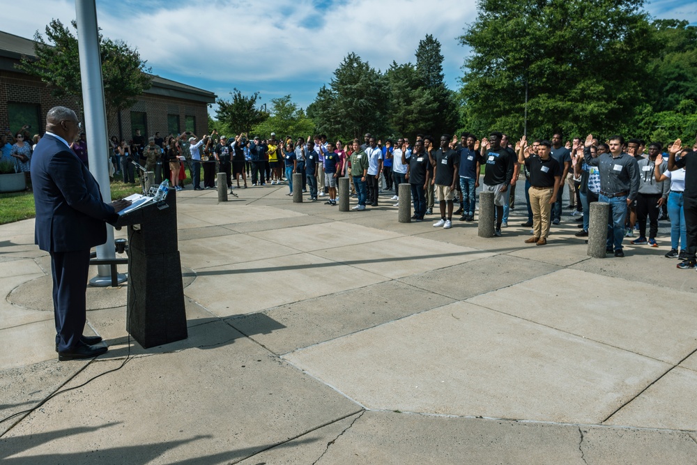 SECDEF Visits Baltimore Military Entrance Processing Station (MEPS)