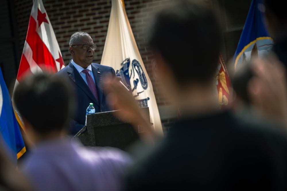 SECDEF Visits Baltimore Military Entrance Processing Station (MEPS)