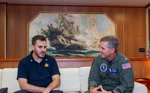Carrier Strike Group TWO CO Visits ITS Fasan