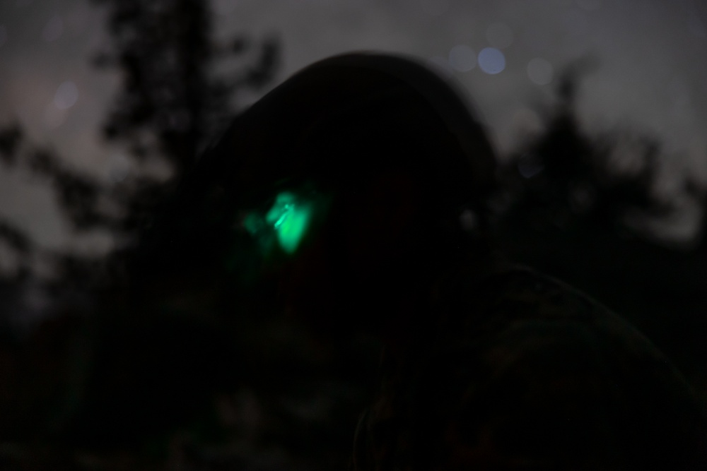 U.S. Marines with 4th Marine Division conduct rappelling training during Mountain Exercise 4-23