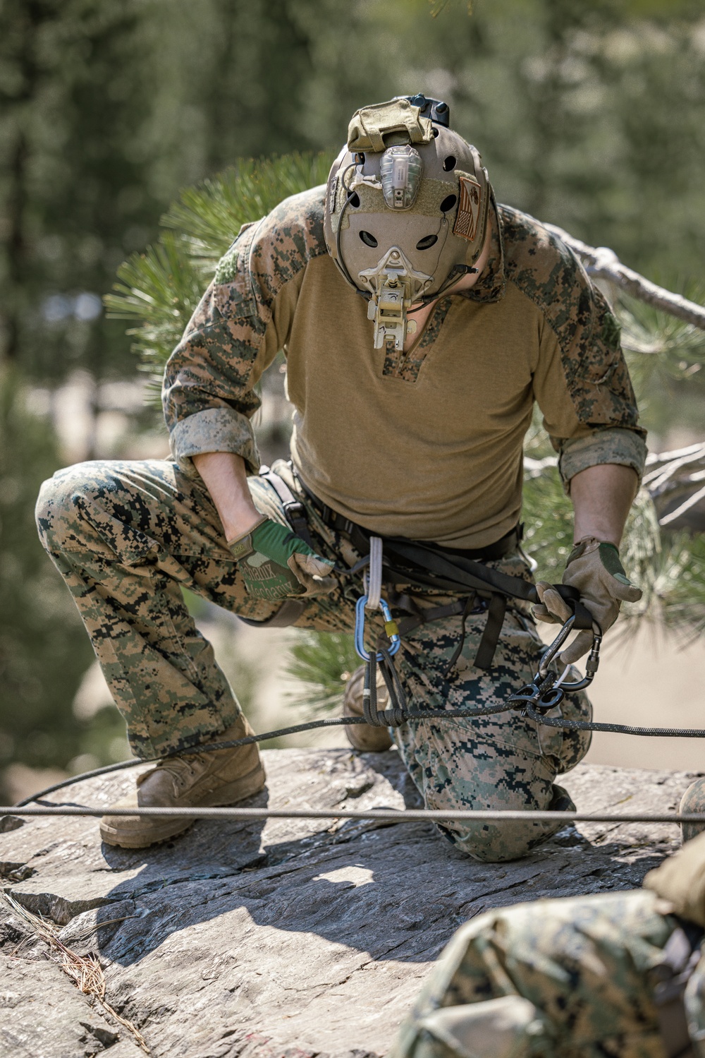 DVIDS - Images - U.S. Marines with 4th Marine Division conduct ropes and  rappelling training during Mountain Warfare Training Exercise 4-23 [Image 2  of 21]
