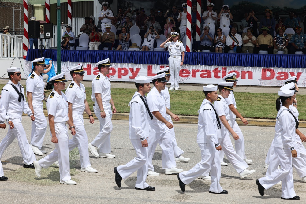 U.S. Service Members participate in Saipan's 77th Liberation Day Parade