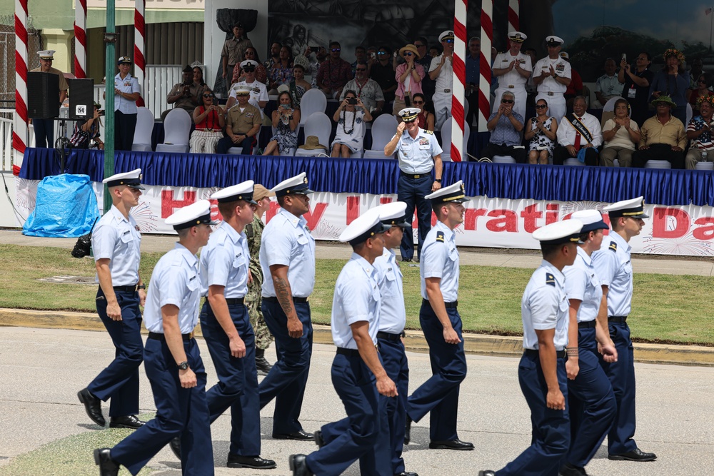 U.S. Service Members participate in Saipan's 77th Liberation Day Parade