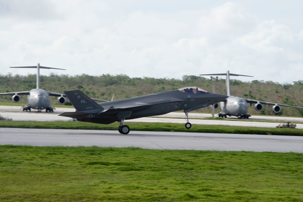 F-35A’s land in Guam for Northern Edge 23-2