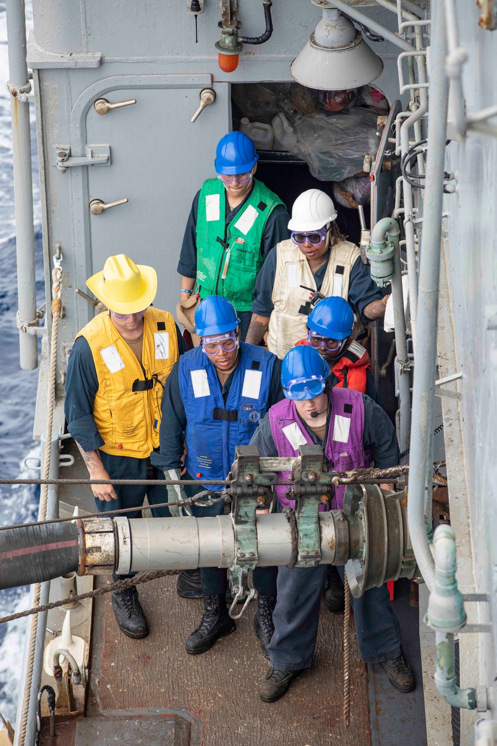 USS Normandy Conducts a Replenishment-at-Sea