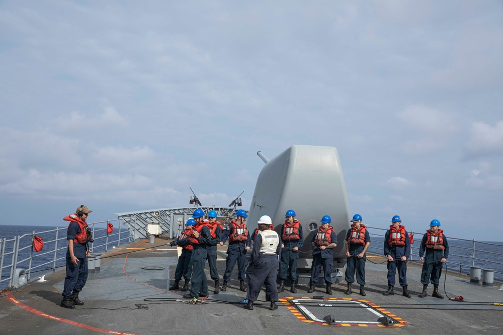 USS Normandy Conducts a Replenishment-at-Sea