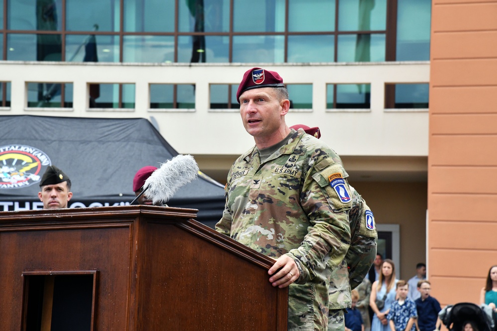 173rd Airborne Brigade Change of Command Ceremony