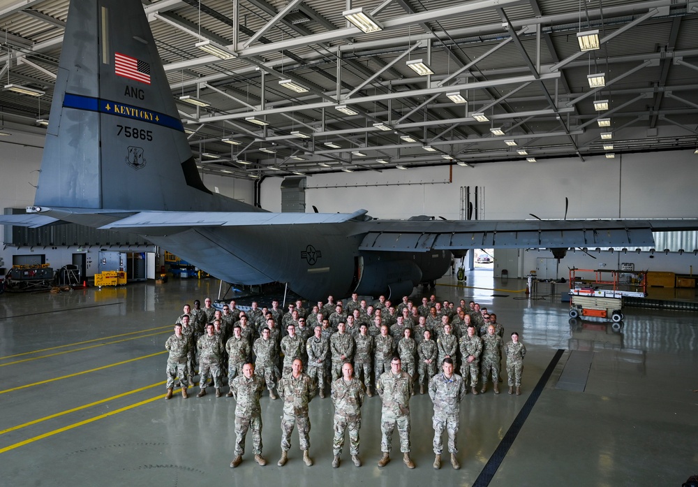 Aircraft Maintainers from 10 Air National Guard units work together during Air Defender 2023