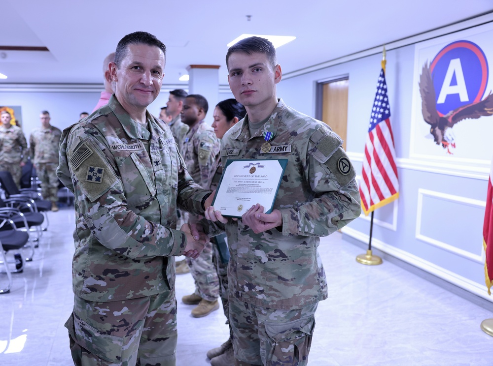 Awards for Area Support Group - Kuwait personnel, July 2023