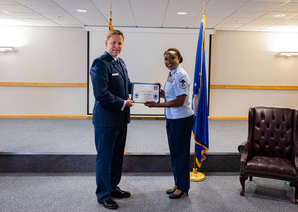 Chief Master Sgt. Candace Helder promotion ceremony