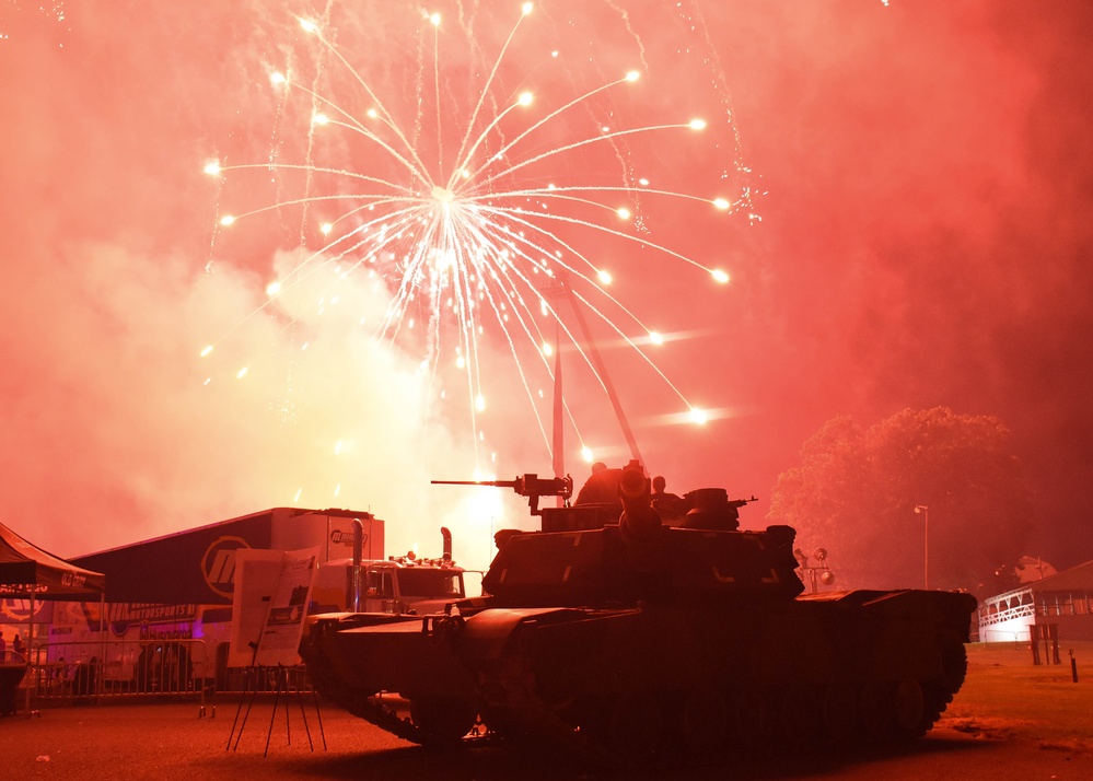 Army Tank highlights 4th July Red, White and BOOM celebration