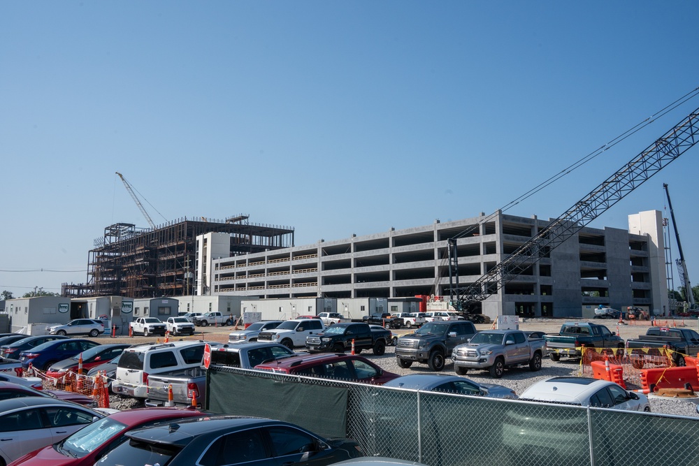 Construction continues on the site of the Louisville VA Medical Center July 5