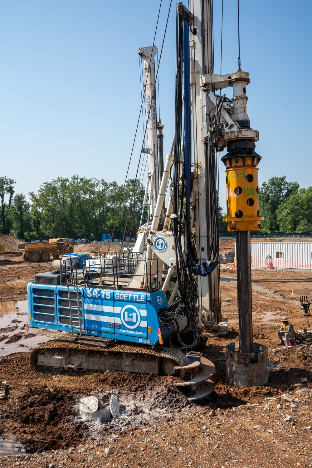 Construction continues on the site of the Louisville VA Medical Center July 5