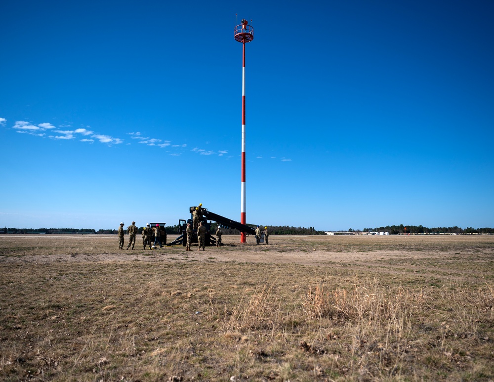 210th Engineering Installation Squadron train at Camp Ripley