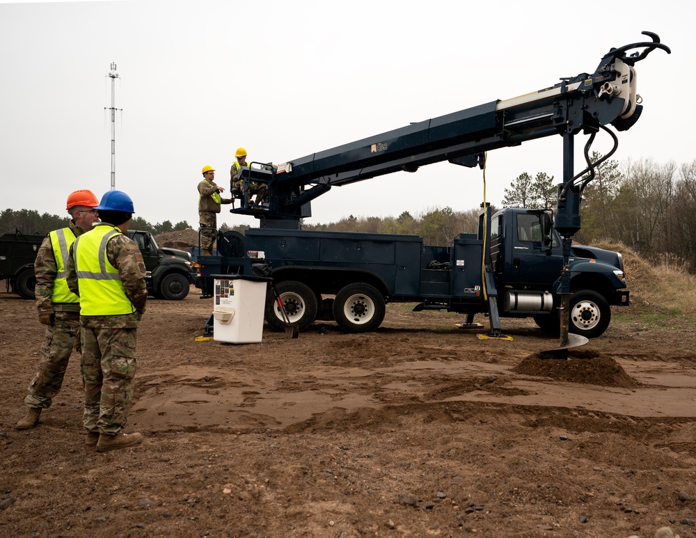 210th Engineering Installation Squadron Train at Camp Ripley