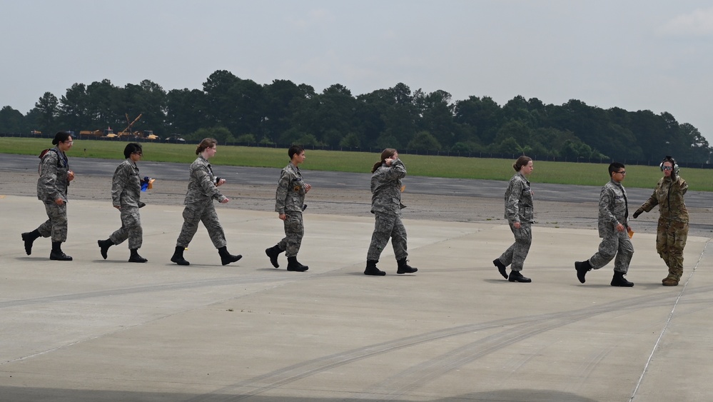 165th Airlift Wing gives incentive flight to nearly 200 Civil Air Patrol cadets during Encampment 2023 in Georgia