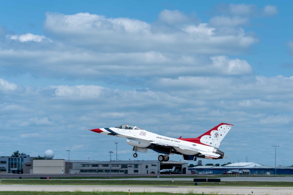 Thunderbird #6 takes off after fuel stop