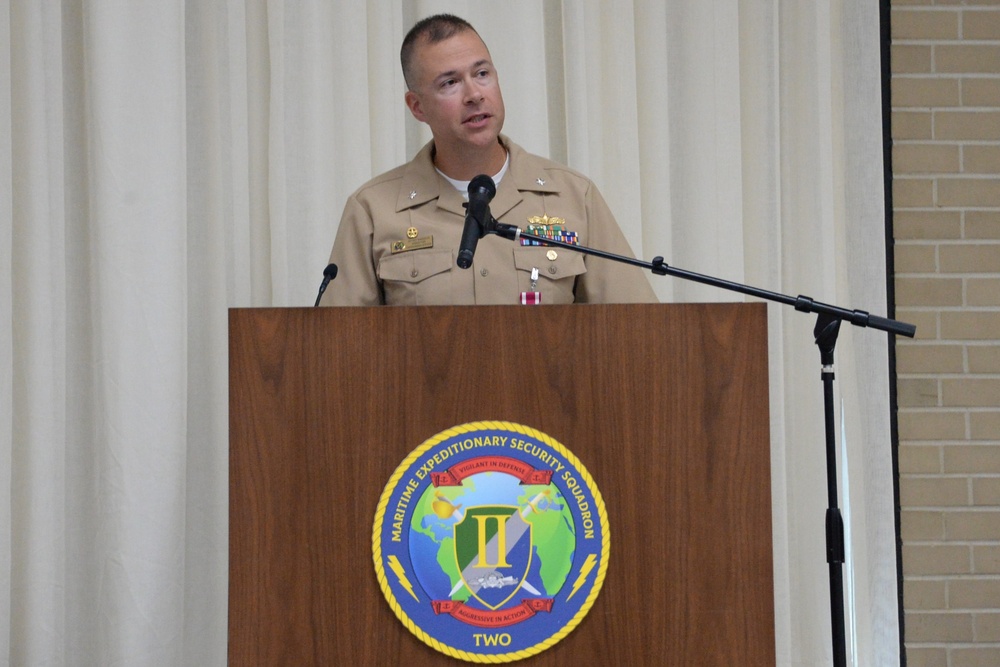 Maritime Expeditionary Security Squadron TWO Holds a Change of Command Ceremony