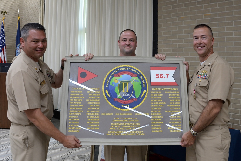 Maritime Expeditionary Security Squadron TWO Holds a Change of Command Ceremony