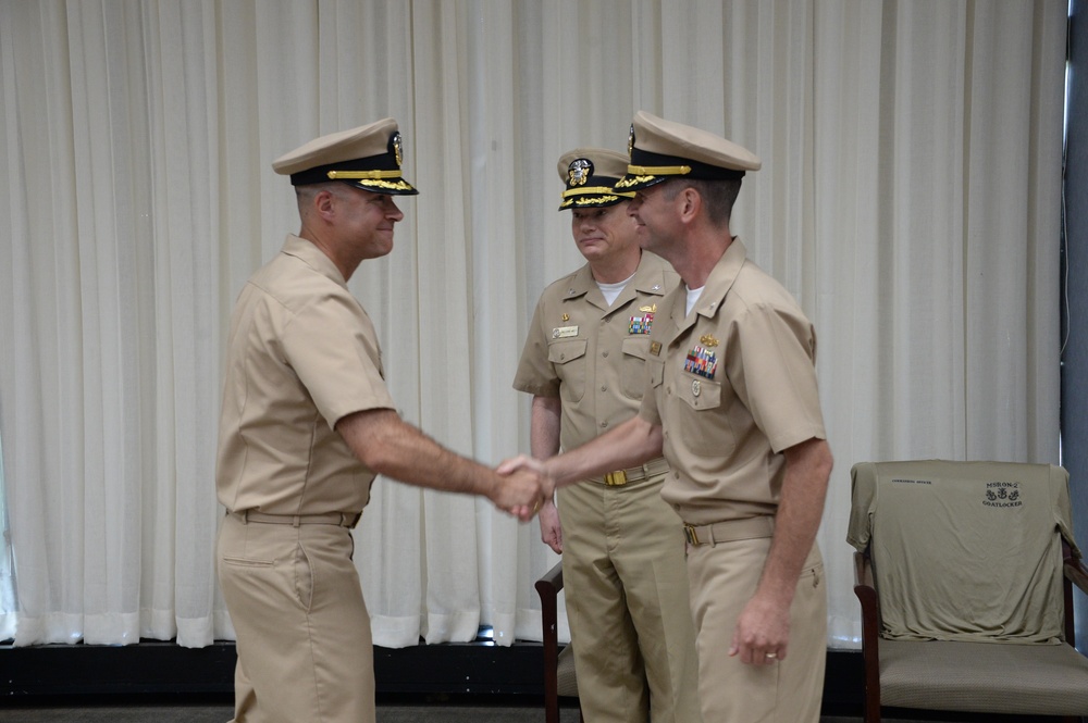 Maritime Expeditionary Security Squadron TWO Holds a Change of Command Ceremony