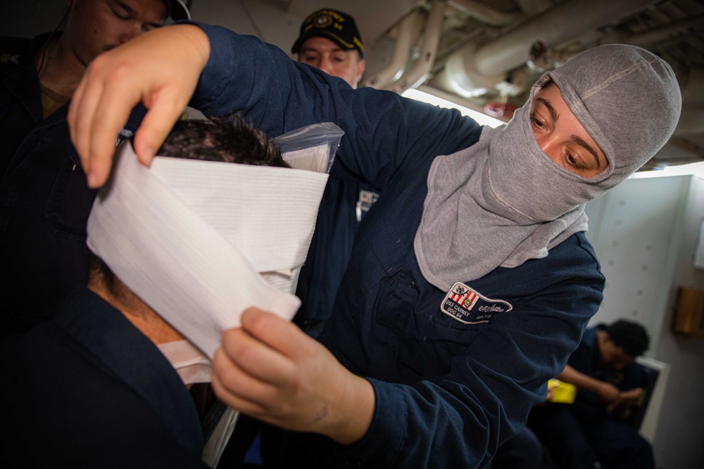 USS Carney (DDG 64) Conducts GQ Drill